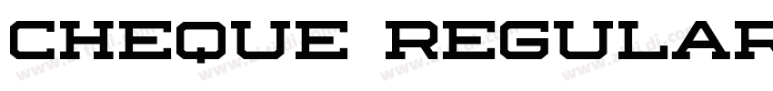 Cheque Regular字体转换